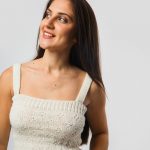 Tube Top With Straps, White & Black