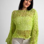 Chunky knit long sleeve jersey