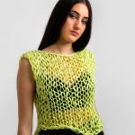 Big mesh sleeveless top, LIME