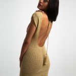 Open back Shiny short dress