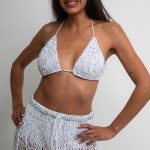 Boho chic bikini top, WHITE