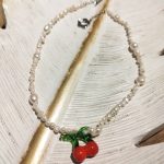 River pearls necklace with Cherry pendant