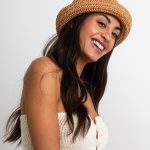 Raffia Bucket Hat, Beige